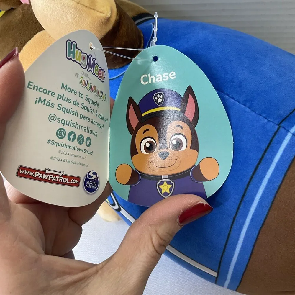 Squishmallows Nickelodeon Paw Patrol Chase Hugmee‎ Plush 14 Inches Super Cuddly
